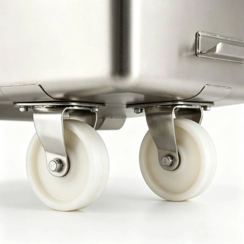 Carrello con tramoggia di stoccaggio