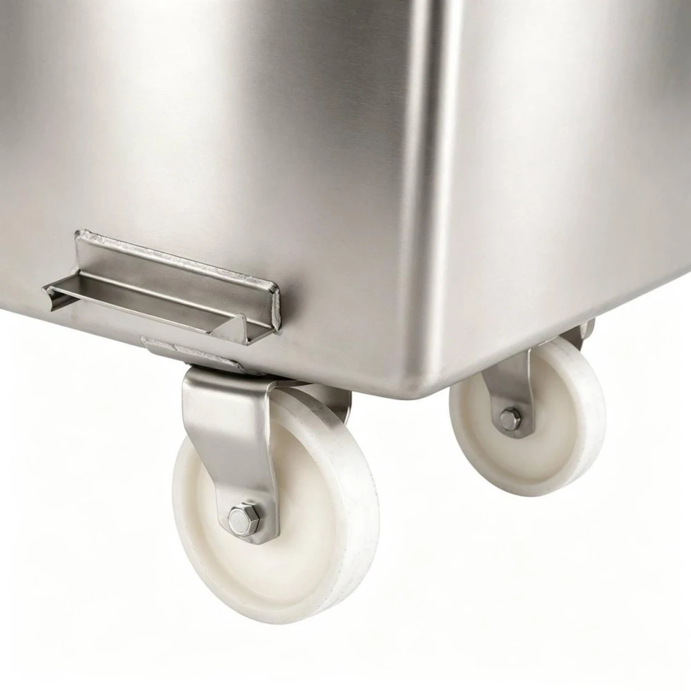Carrello con tramoggia di stoccaggio
